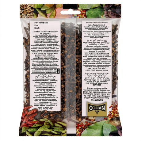 Natco Whole Cloves by Natco Whole Spices — back view showing ingredients and product details, studio product photo on white background