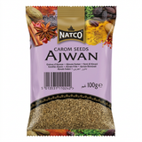 Natco Ajwain Seeds by Natco Whole Spices — front view showing product label and branding, studio product photo on white background