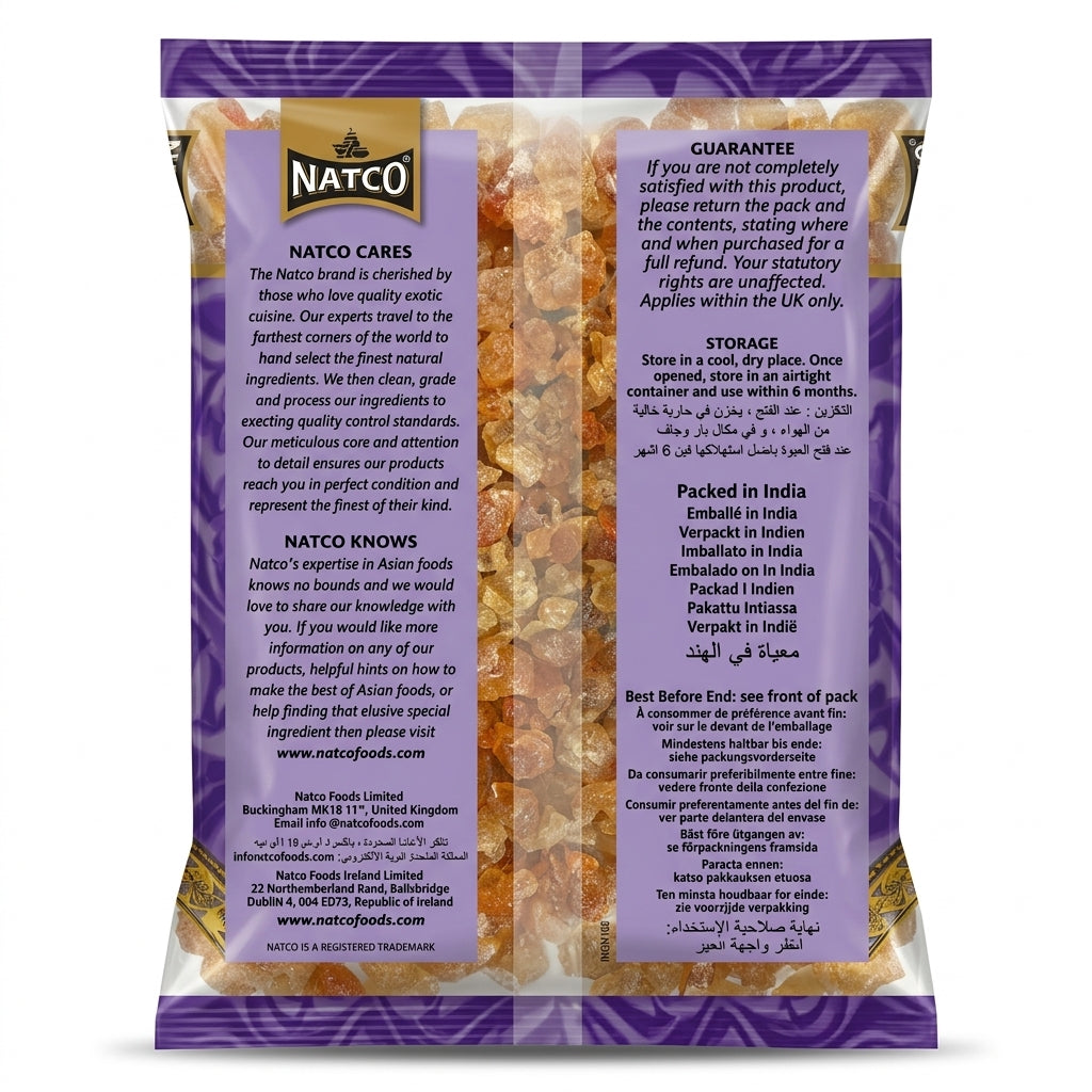 Natco Babul Goond by Natco Whole Spices — back view showing ingredients and product details, studio product photo on white background