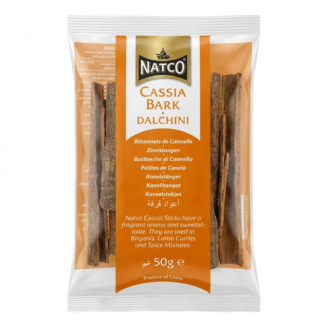 Natco Cassia Bark by Natco Whole Spices — front view showing product label and branding, studio product photo on white background
