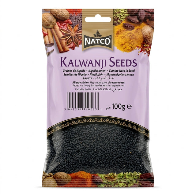Natco Kaloonji Seeds by Natco Whole Spices — front view showing product label and branding, studio product photo on white background