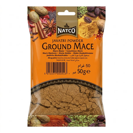 Natco Ground Javentri Mace by Natco Ground Spices — front view showing product label and branding, studio product photo on white background