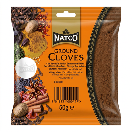 Natco Cloves Powder by Natco Ground Spices — front view showing product label and branding, studio product photo on white background