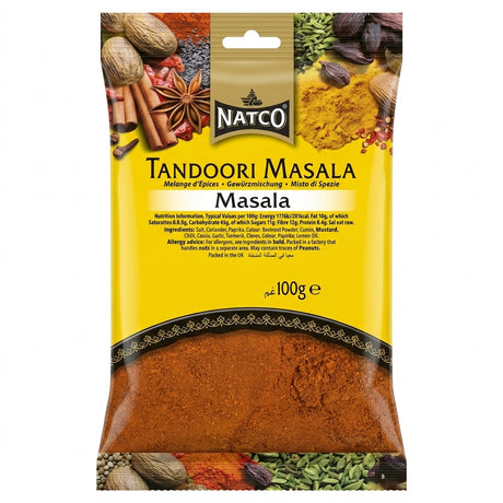 Natco Tandoori Masala by Natco Ground Spices — front view showing product label and branding, studio product photo on white background
