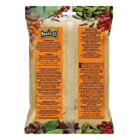 Natco Ginger Powder by Natco Ground Spices — back view showing ingredients and product details, studio product photo on white background