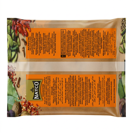 Natco Cinnamon Powder by Natco Ground Spices — back view showing ingredients and product details, studio product photo on white background
