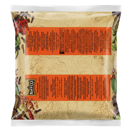 Natco Ginger Powder by Natco Ground Spices — back view showing ingredients and product details, studio product photo on white background