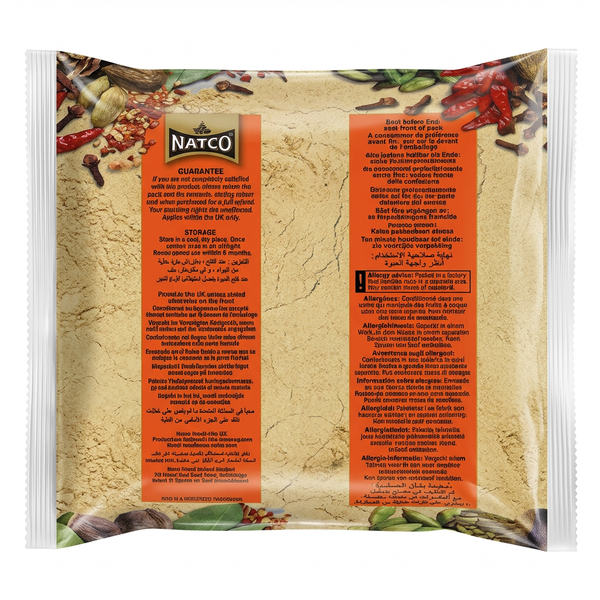 Natco Ginger Powder by Natco Ground Spices — back view showing ingredients and product details, studio product photo on white background