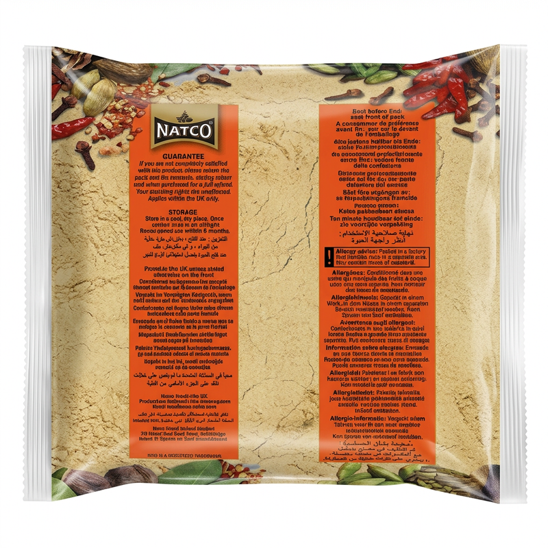 Natco Ginger Powder by Natco Ground Spices — back view showing ingredients and product details, studio product photo on white background