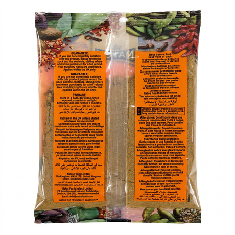 Natco Jeera Powder by Natco Ground Spices — back view showing ingredients and product details, studio product photo on white background