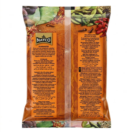 Natco Paprika Powder by Natco Ground Spices — back view showing ingredients and product details, studio product photo on white background