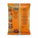 Natco Haldi Powder by Natco Ground Spices — back view showing ingredients and product details, studio product photo on white background