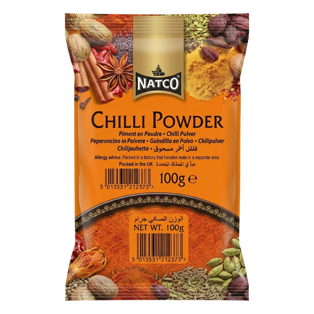 Natco Chilli Powder by Natco Ground Spices — front view showing product label and branding, studio product photo on white background