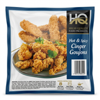 HQ Frozen Hot & Spicy Chicken Zinger Goujons by HQ Frozen — front view showing product label and branding, studio product photo on white background