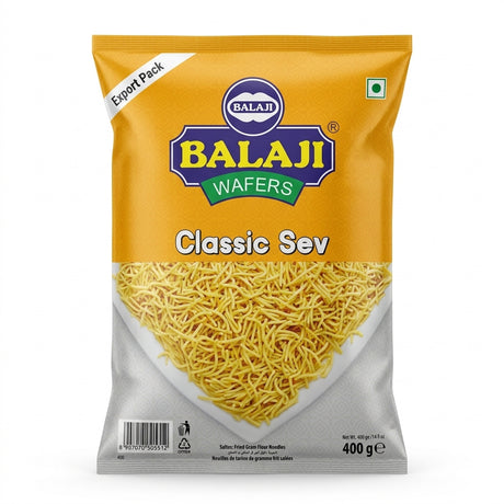 Balaji Classic Sev by Balaji Indian Snacks — front view showing product label and branding, studio product photo on white background