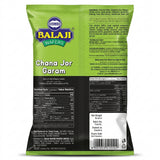 Balaji Chana Jor Garam by Balaji Indian Snacks — back view showing ingredients and product details, studio product photo on white background