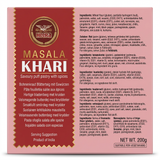 Heera Masala Khari by Heera Biscuits & Bakery — back view showing ingredients and product details, studio product photo on white background