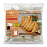 Lolas Frozen Chicken Samosas by Lolas Frozen — front view showing product label and branding, studio product photo on white background