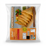 Lolas Frozen Chicken Samosas by Lolas Frozen — back view showing ingredients and product details, studio product photo on white background