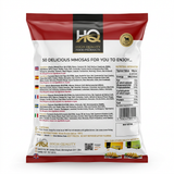 HQ Frozen Meat Samosas by HQ Frozen — back view showing ingredients and product details, studio product photo on white background