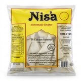 Nisa's Frozen Chicken Samosas by Nisa's Frozen — front view showing product label and branding, studio product photo on white background
