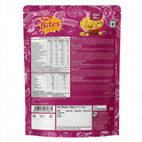 Real Bhel Mix by Real Indian Snacks — back view showing ingredients and product details, studio product photo on white background