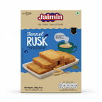 Jaimin Fennel Rusk by Jaimin Biscuits & Bakery — front view showing product label and branding, studio product photo on white background