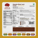 Atul Bakery Green Masala Khari by Atul Bakery Biscuits & Bakery — back view showing ingredients and product details, studio product photo on white background