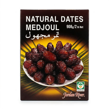 Natural Medjoul Dates by Natural Dry Fruits & Nuts — front view showing product label and branding, studio product photo on white background