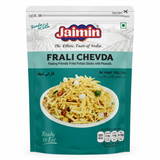 Jaimin Farari Chevda by Jaimin Indian Snacks — front view showing product label and branding, studio product photo on white background