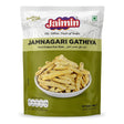 Jaimin Jamnagari Gathiya by Jaimin Indian Snacks — front view showing product label and branding, studio product photo on white background