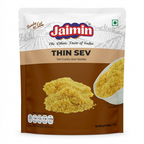 Jaimin Thin Sev by Jaimin Indian Snacks — front view showing product label and branding, studio product photo on white background