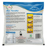 Taj Frozen Aloo Paratha by Taj Frozen — back view showing ingredients and product details, studio product photo on white background