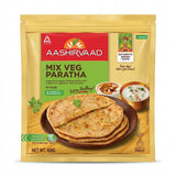 Aashirvaad Frozen Mix Veg Paratha by Aashirvaad Frozen — front view showing product label and branding, studio product photo on white background