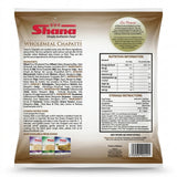 Shana Frozen Wholemeal Chapatti by Shana Frozen — back view showing ingredients and product details, studio product photo on white background