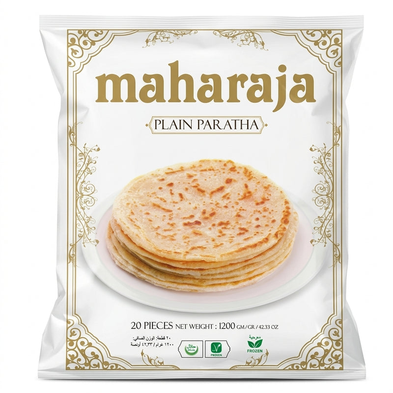 Maharaja Frozen Plain Paratha by Maharaja Frozen — front view showing product label and branding, studio product photo on white background