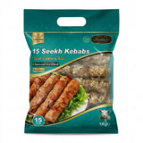 Crown Frozen Meat Green Chilli Seekh Kebab by Crown Frozen — front view showing product label and branding, studio product photo on white background