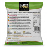 HQ Frozen Hariyali Chicken Charcoal Kebab by HQ Frozen — back view showing ingredients and product details, studio product photo on white background