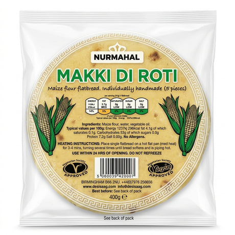 Nurmahal Frozen Makai Roti by Nurmahal Frozen — front view showing product label and branding, studio product photo on white background