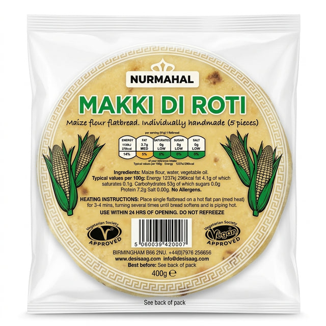 Nurmahal Frozen Makai Roti by Nurmahal Frozen — front view showing product label and branding, studio product photo on white background