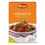 Shan Chicken 65 Spice Mix by Shan Ground Spices — front view showing product label and branding, studio product photo on white background