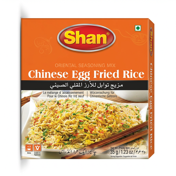 Shan Chinese Egg Rice Spice Mix by Shan Ground Spices — front view showing product label and branding, studio product photo on white background