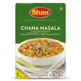 Shan Chana Masala Spice Mix by Shan Ground Spices — front view showing product label and branding, studio product photo on white background