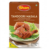 Shan Tandoori Chicken Masala Mix by Shan Ground Spices — front view showing product label and branding, studio product photo on white background