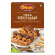 Shan Tikka Seekh Kebab Masala Mix by Shan Ground Spices — front view showing product label and branding, studio product photo on white background