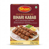 Shan Bihari Kebab Masala Mix by Shan Ground Spices — front view showing product label and branding, studio product photo on white background