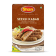 Shan Seekh Kebab Masala Mix by Shan Ground Spices — front view showing product label and branding, studio product photo on white background