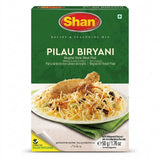 Shan Pulao Biryani Mix by Shan Ground Spices — front view showing product label and branding, studio product photo on white background