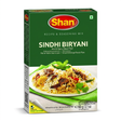 Shan Sindhi Biryani Mix by Shan Ground Spices — front view showing product label and branding, studio product photo on white background