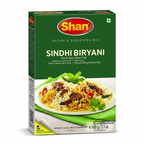 Shan Sindhi Biryani Mix by Shan Ground Spices — front view showing product label and branding, studio product photo on white background